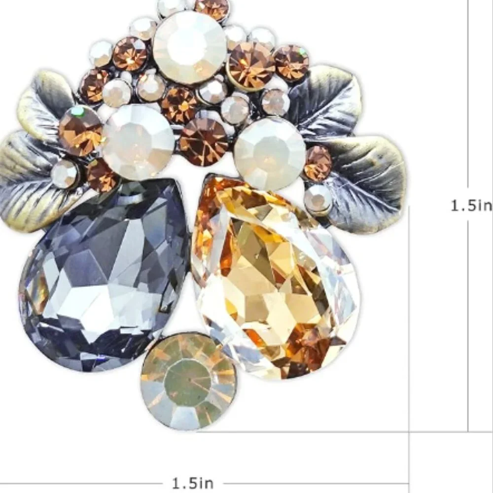 Gemstones Brooch Pin